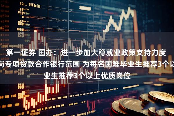 第一证券 国办：进一步加大稳就业政策支持力度 拓展稳岗扩岗专项贷款合作银行范围 为每名困难毕业生推荐3个以上优质岗位